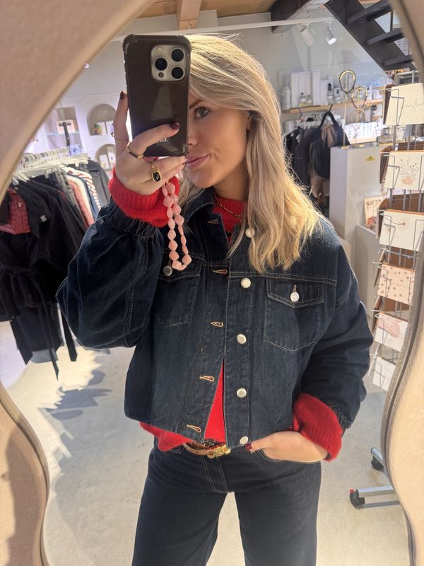 Tuck in denim jacket - Dark blue - Catwalk junkie