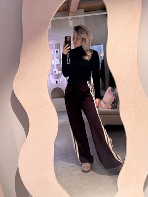 side button tracksuit trousers wine tasting - catwalk junkie