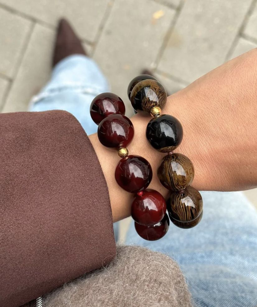 nova bracelet chocolate brown - le veer
