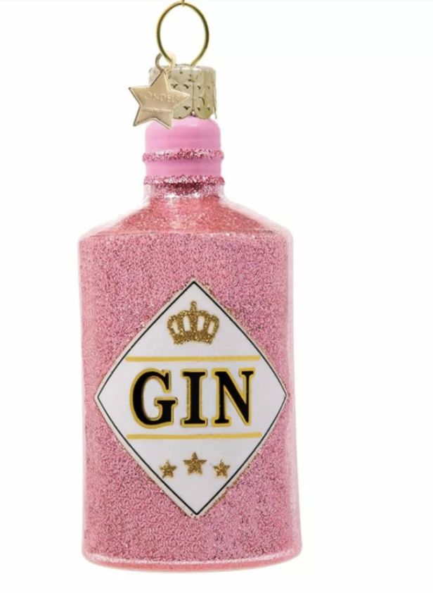 gin bottle (groen of roze!) - vondels, Colour: roze