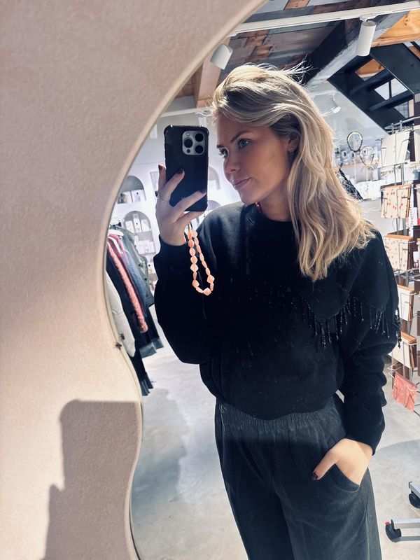 beaded fringed sweater - catwalk junkie