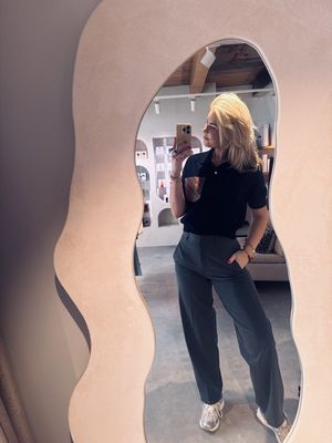 Tapered trousers - Dark Grey Melange  - Catwalk junkie