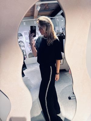 jogger trousers with strass detail - catwalk junkie