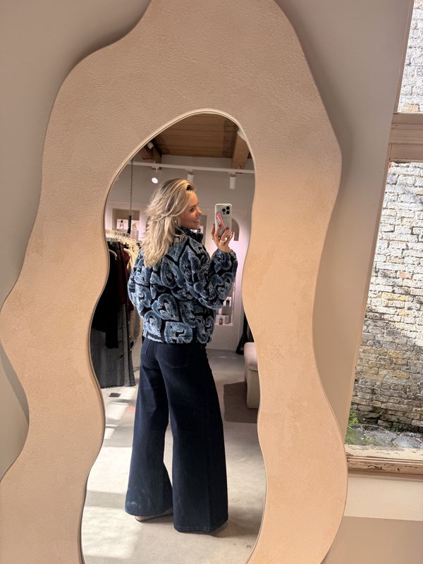 Sara jacket faded heart blue - another label