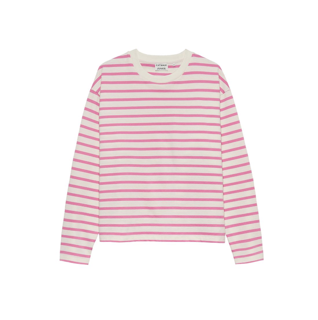 striped long sleeve roze - catwalk junkie