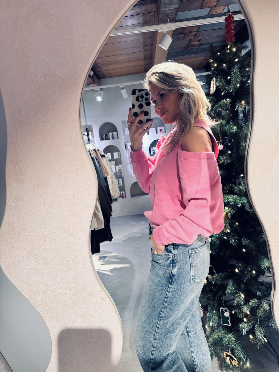 sweater with cut out pink  - catwalk junkie