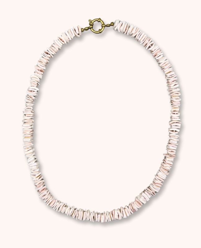 pink shell necklace - bonnie studios