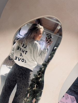 graphic sweater light grey melange (black) - catwalk junkie