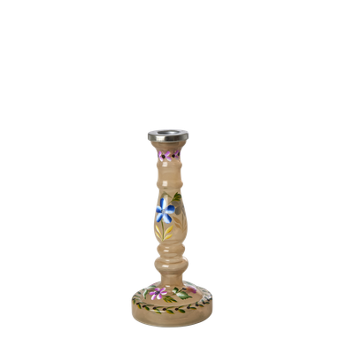 Glass Candle Holder hand-painted - Rice