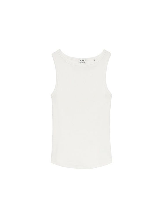 Classic rib singlet - White  - catwalk junkie
