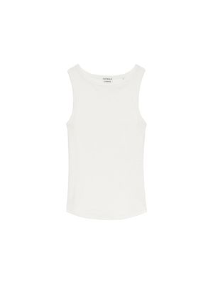 Classic rib singlet - White  - catwalk junkie