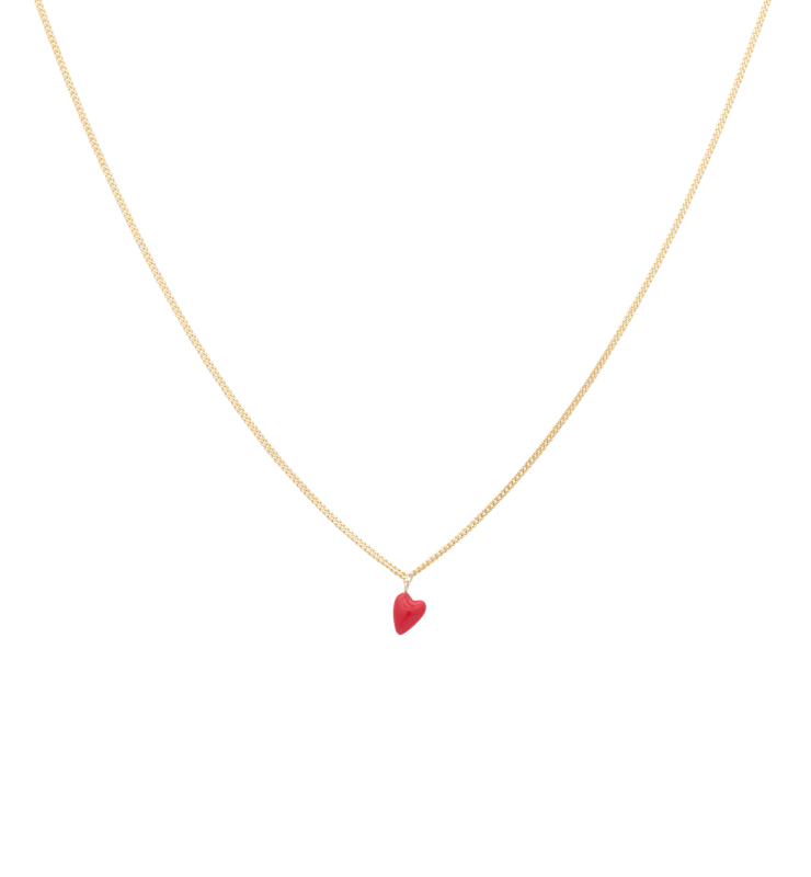 Heart beat necklace red - anna+nina