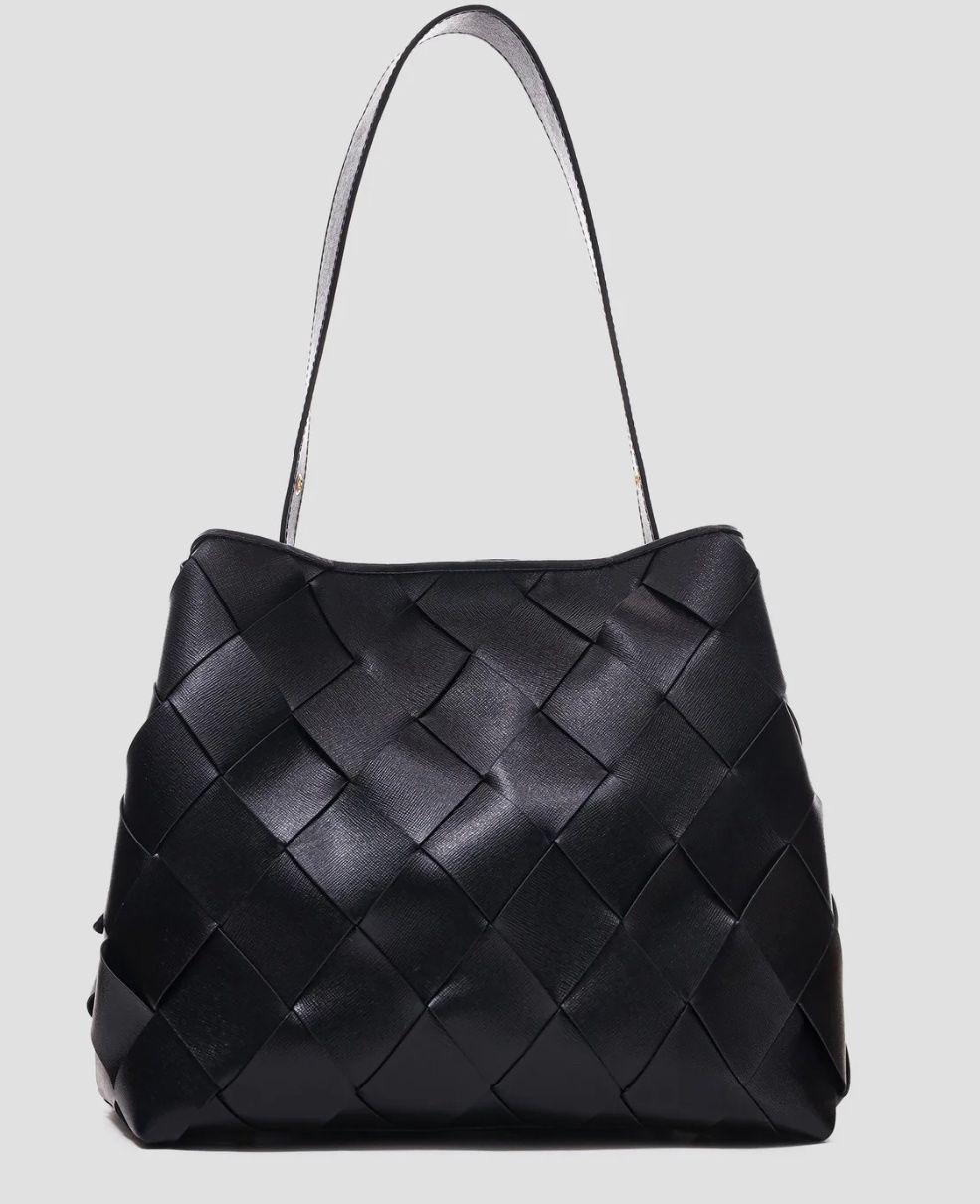 Chiara braided Florence black with gold - Nunoo Bags