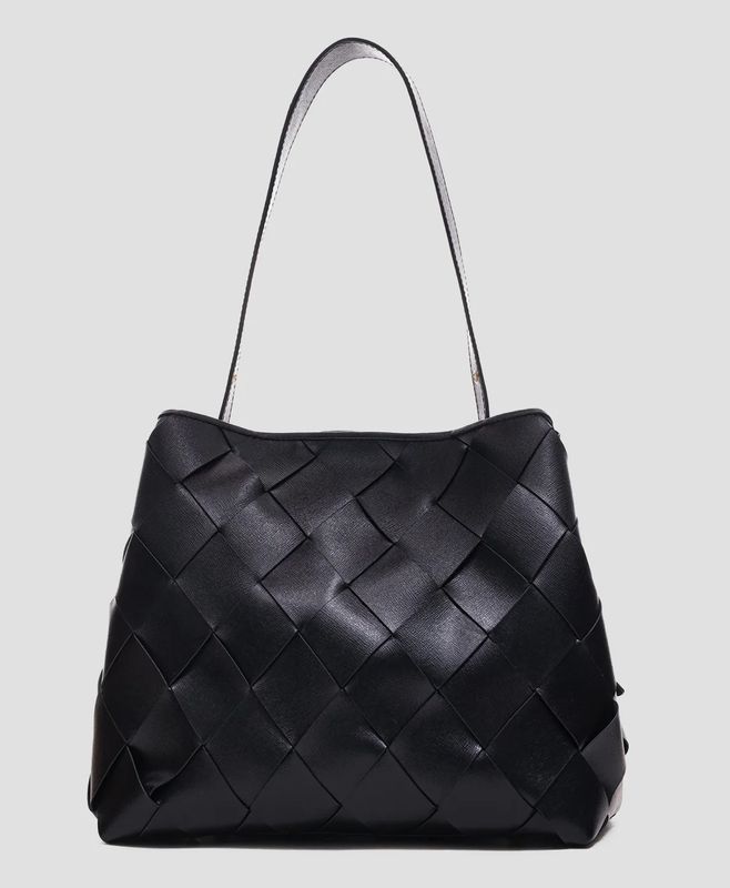Chiara braided Florence black with gold - Nunoo Bags