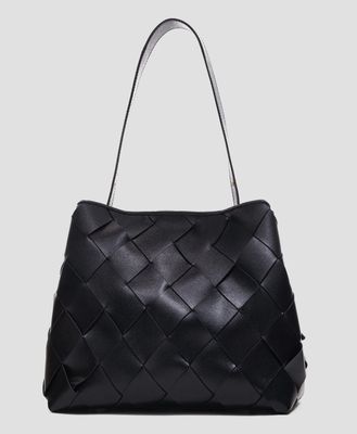 Chiara braided Florence black with gold - Nunoo Bags