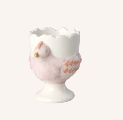 Hen Ceramic Egg Cup - Pink	  - rice