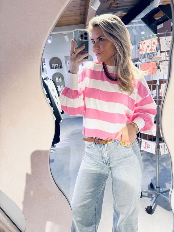 oversized striped longsleeve rosebloom - catwalk junkie