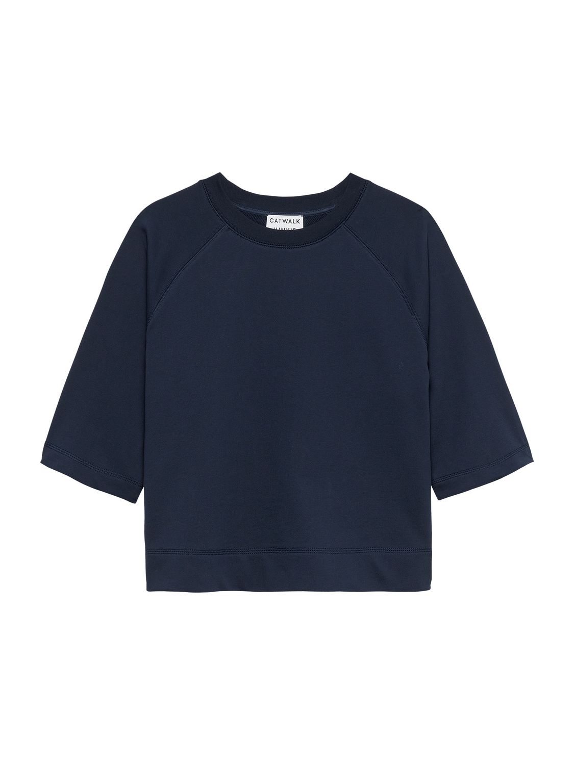 Short sleeve sweater navy blazer - catwalk junkie