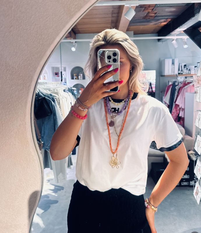 marvey t shirt black/white - heyb club