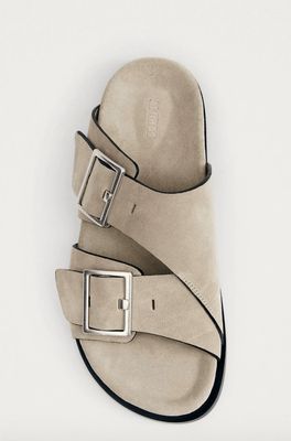 Alba suede beige leather sandals - alohas