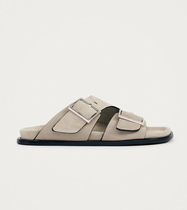 Alba suede beige leather sandals - alohas