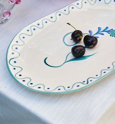 Indigo Flora Serving Platter - anna+nina