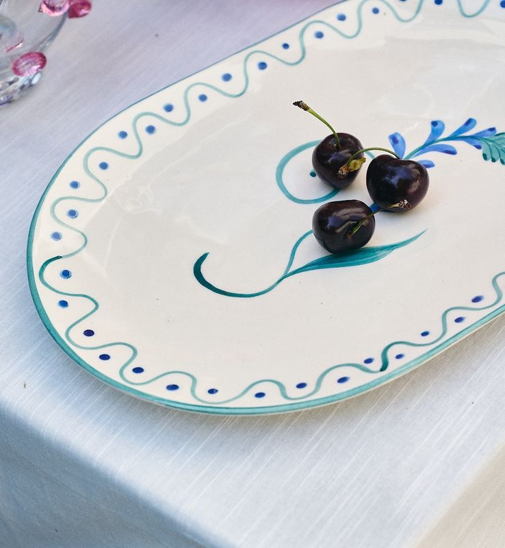 Indigo Flora Serving Platter - anna+nina