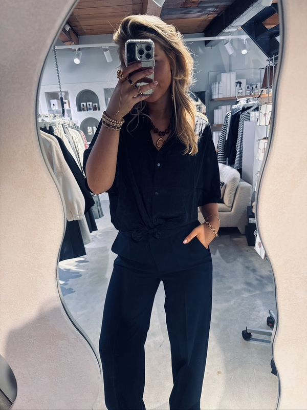 Bathylle check shirt s/s  night sky - another label