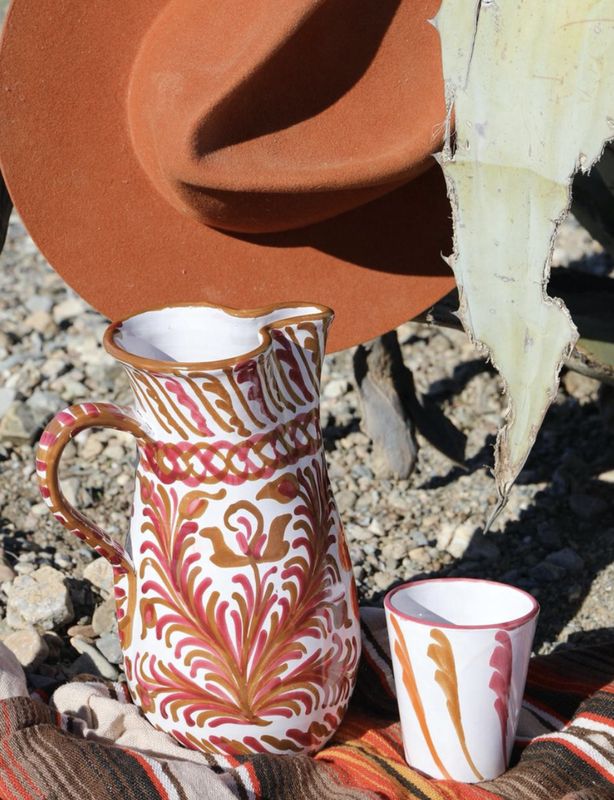 Waterkan grote oranje bloem - lenta living