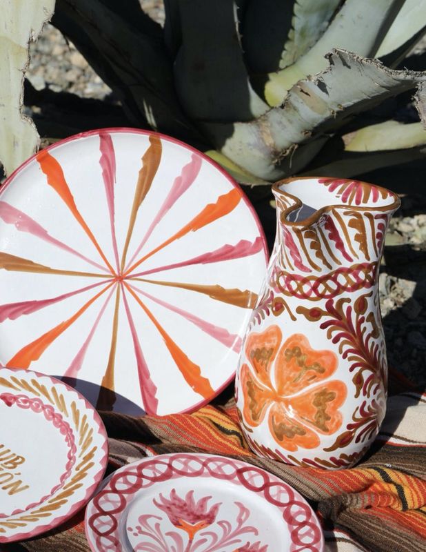 Waterkan grote oranje bloem - lenta living