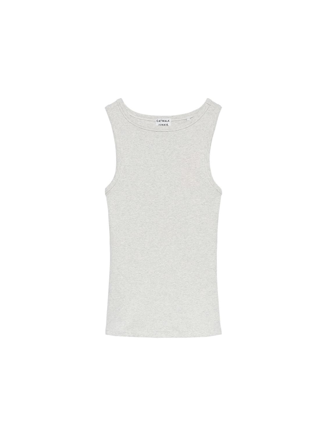 Classic rib singlet -  light grey melange  - Catwalk junkie