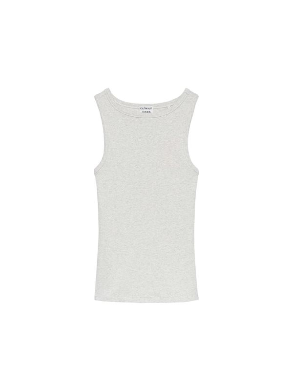 Classic rib singlet -  light grey melange  - Catwalk junkie