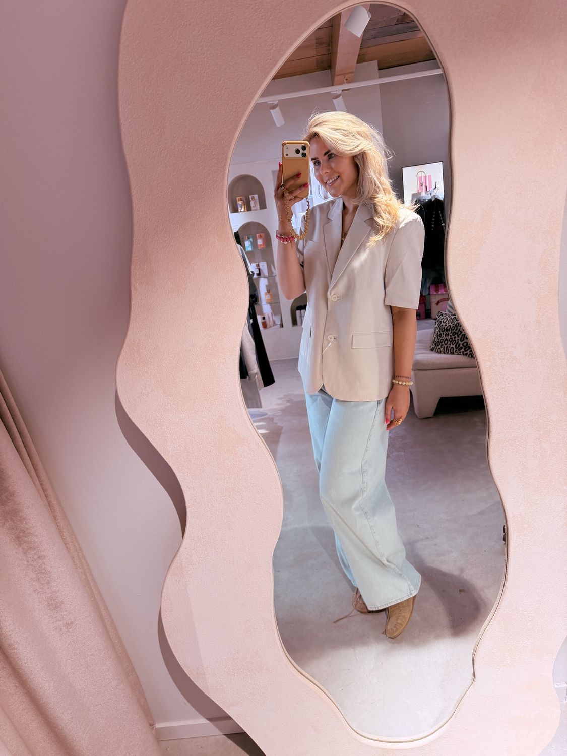 Short sleeve pinstripe blazer - catwalk junkie