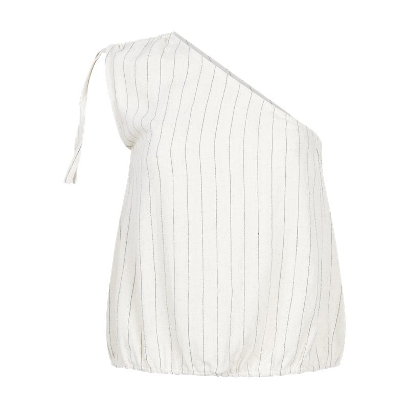 Desiree top s/l - Sandshell/black pinstripe - Another label