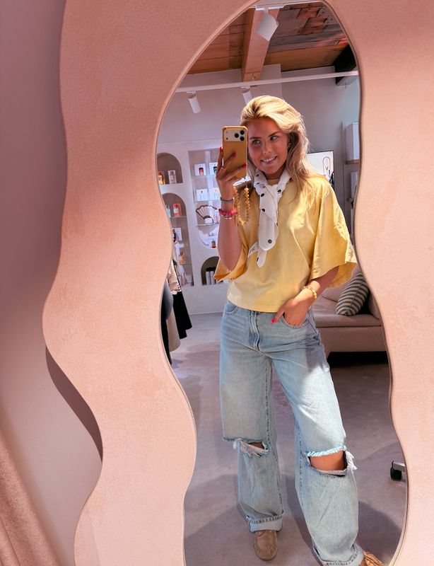 batsleeve t-shirt mellow yellow - catwalk junkie