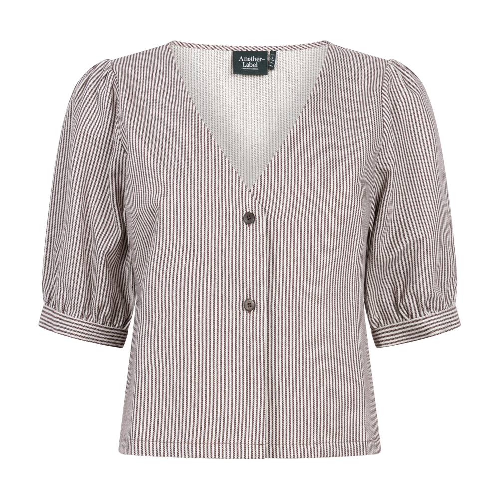 Kiek shirt s/s - Chocolate Fondant stripe - Another label