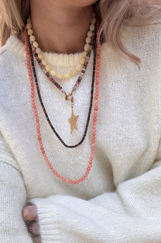 Roger long brown necklace - bonnie studios