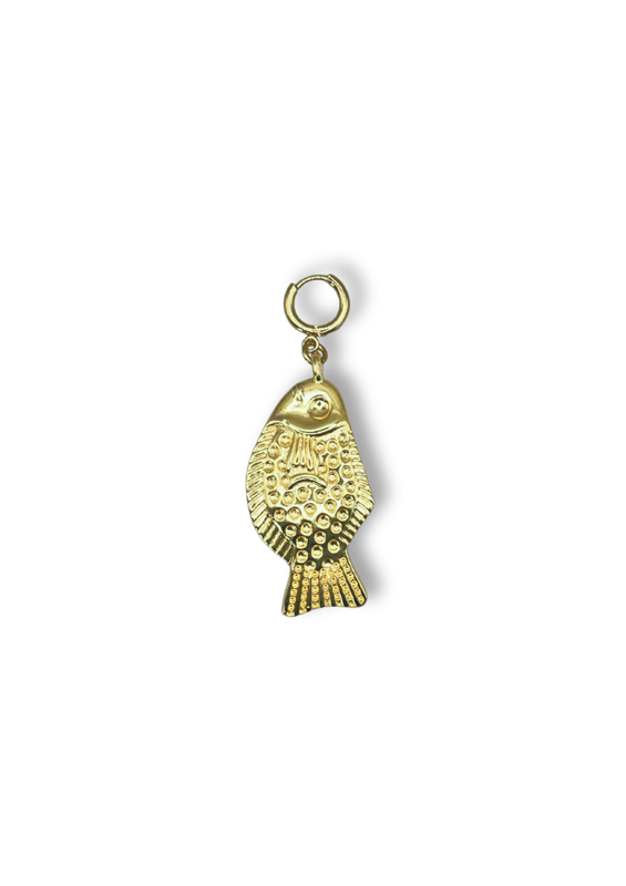 small fish gold pendant  - bonnie studios