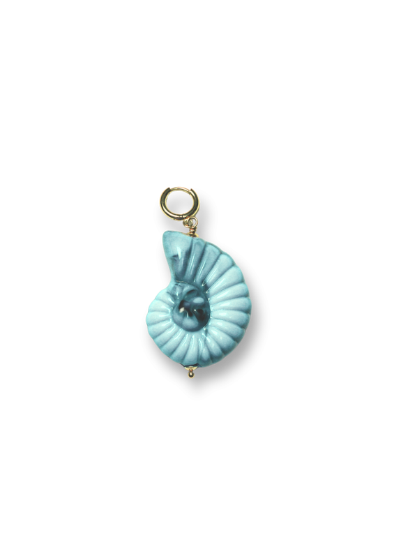 blue shell small pendant - bonnie studios