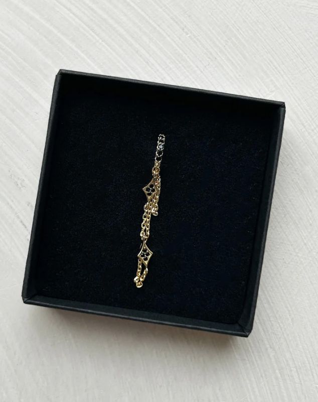 strass square black - bobby rose