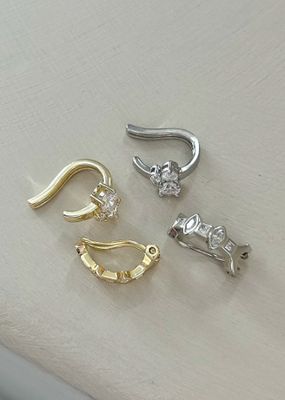 earcuff triple steentjes gold - bobby rose