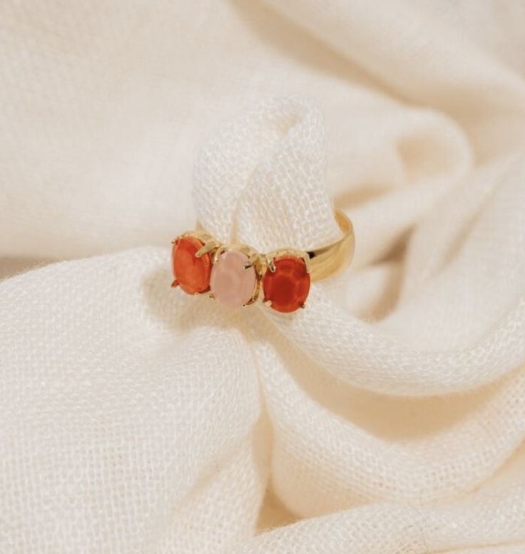 Noa ring (verschillende kleuren) - souvenirs de pomme, Colour: coral mix