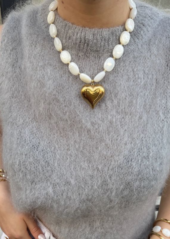 necklace amora rosa yellow - flem the label