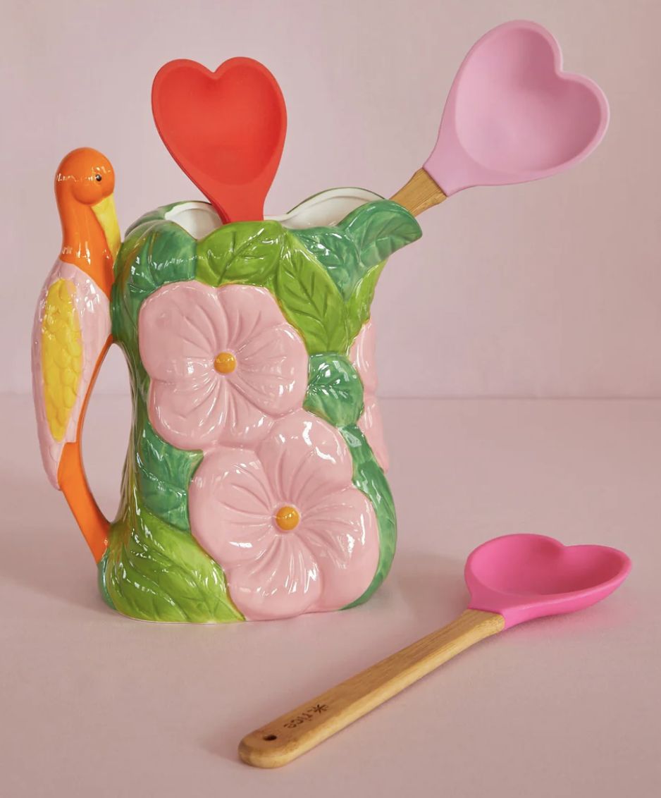 kitchen silicone spoon in heart shape - rice