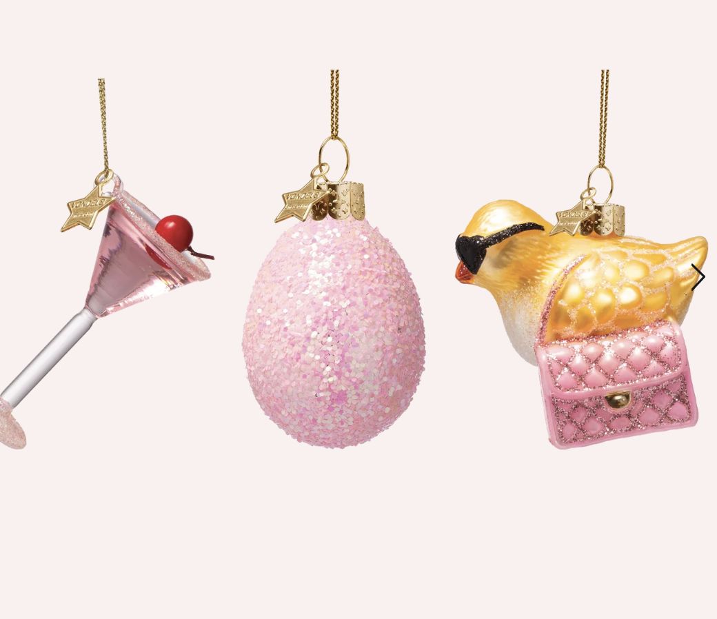 Ornament glass Easter Set Cosmo &amp; Couture w/ Box 6.5CM  - vondels