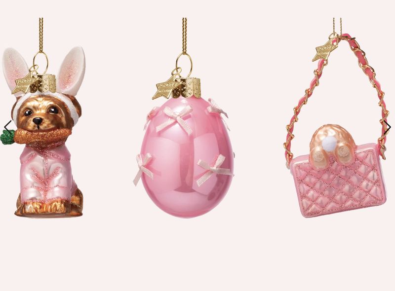 Ornament glass Easter Set Bunny Makeover w/ Box 7.7CM - vondels