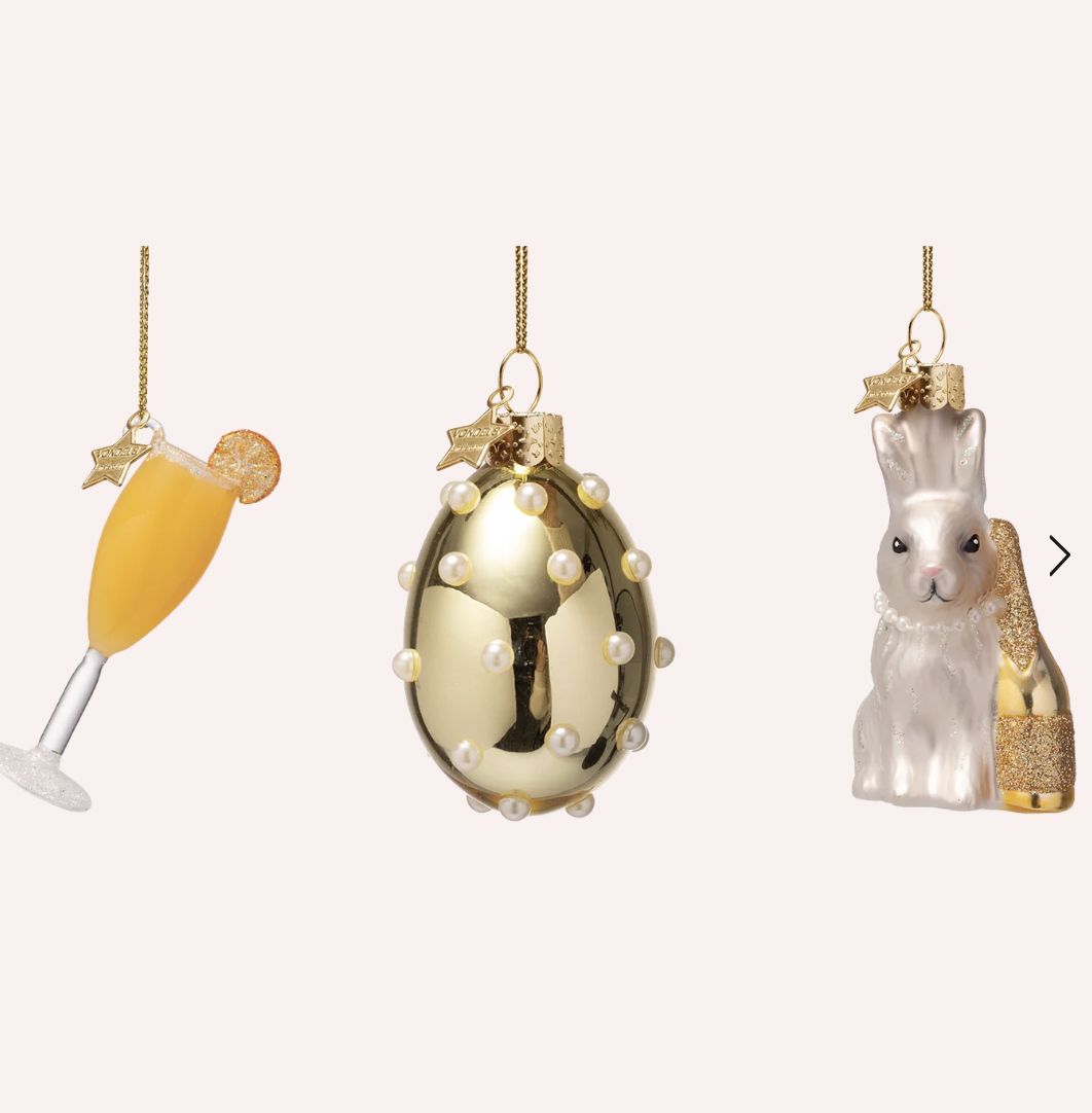 Ornament glass Easter Set Mimosa Brunch w/ Box 6.5CM - vondels