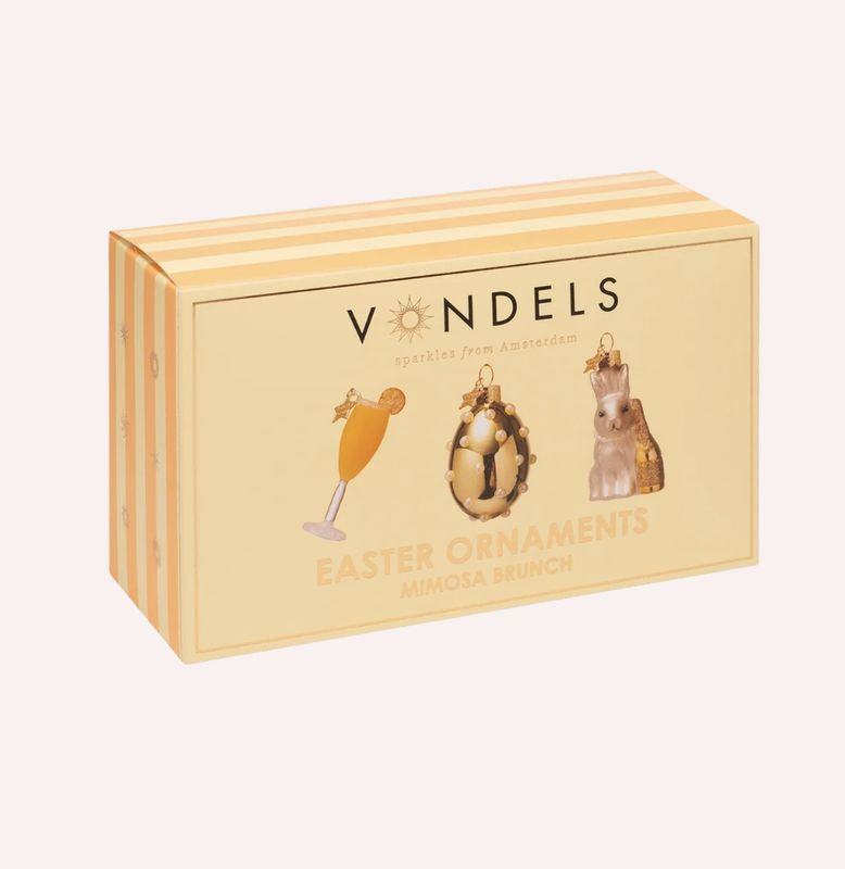 Ornament glass Easter Set Mimosa Brunch w/ Box 6.5CM - vondels