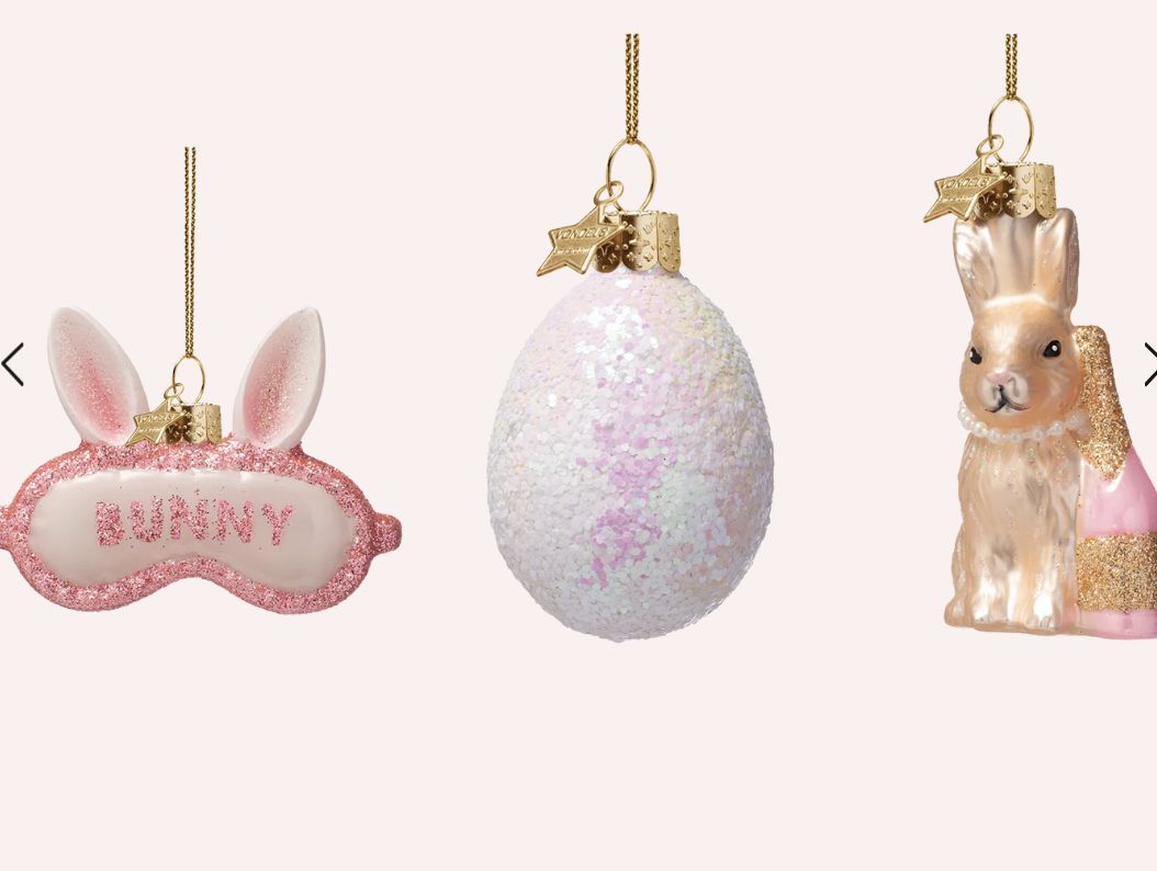 rnament glass Easter Set Bunny Breakfast w/ Box 7CM - vondels