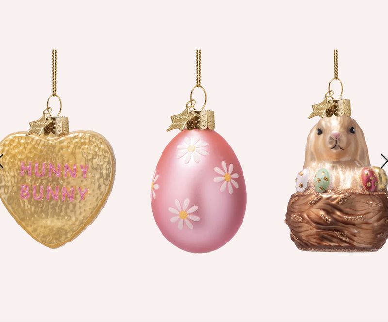 Ornament glass Easter Set Hunny Bunny w/ Box 6CM - vondels